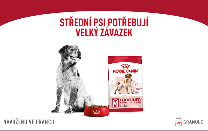 ROYAL CANIN Medium Adult granule pro dospělé psy středních plemen starší 12 měsíců