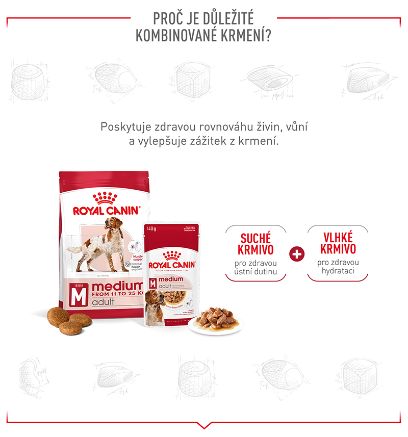 ROYAL CANIN Medium Adult granule pro dospělé psy středních plemen starší 12 měsíců