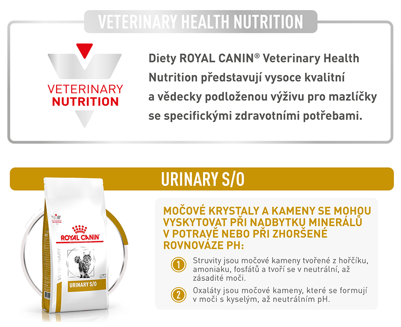 ROYAL CANIN Veterinary Health Nutrition Cat Urinary S/O 7 kg granule pro kočky trpící onemocněním močových cest