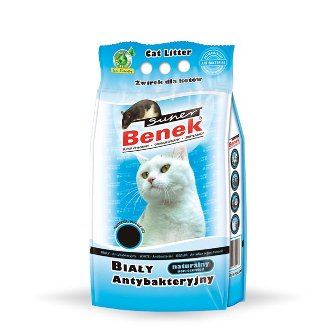 BENEK Super Kočkolit antibakteriální 2 x 5 L bílé 5 l