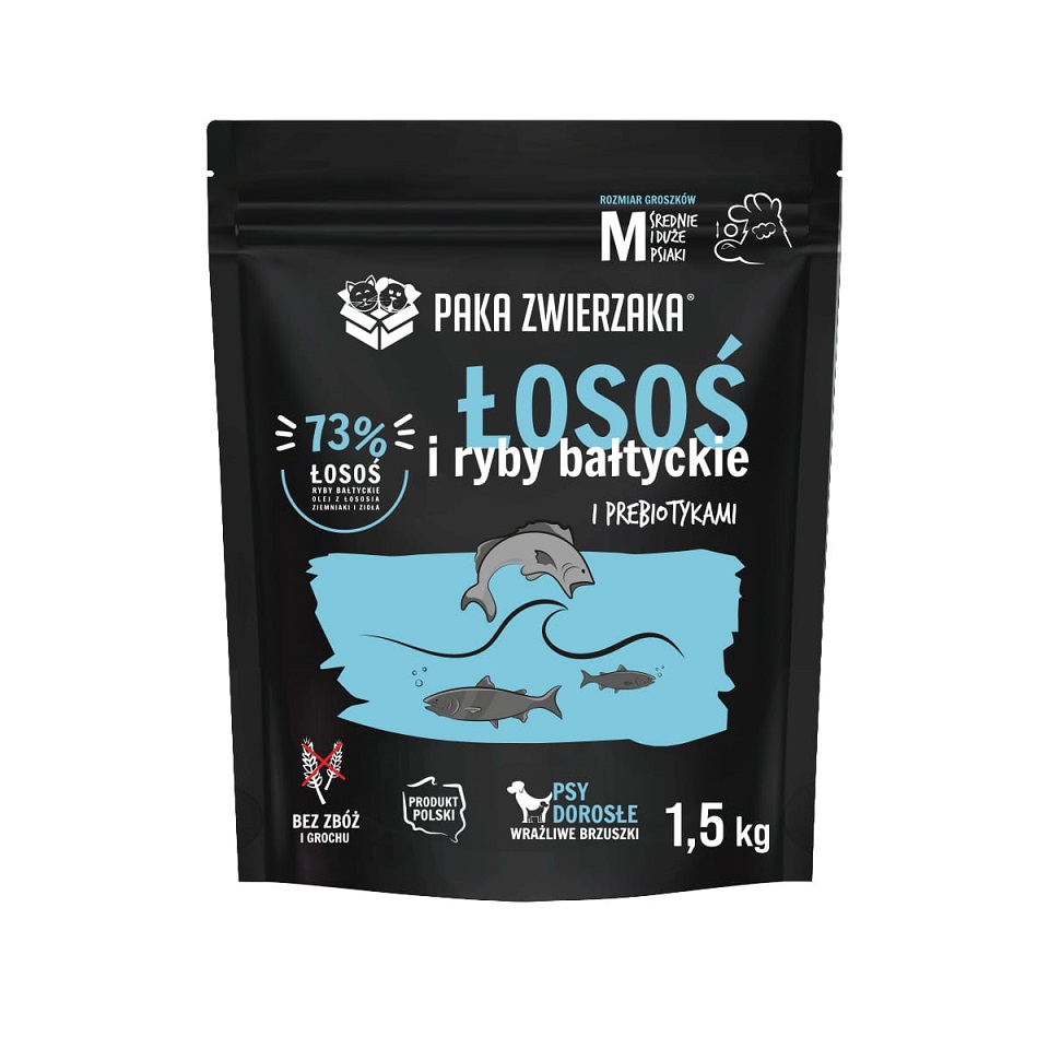 PAKA ZWIERZAKA Losos a baltské ryby 1,5kg