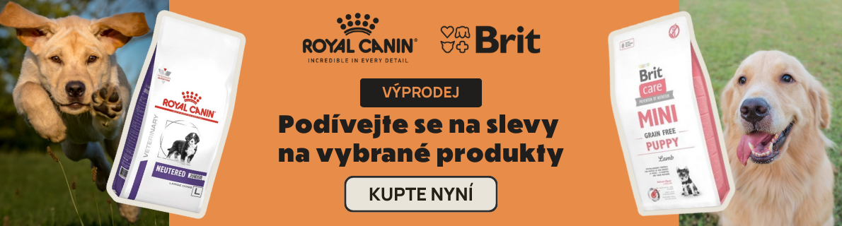 Akce na krmivo BRIT a ROYAL CANIN se slevou