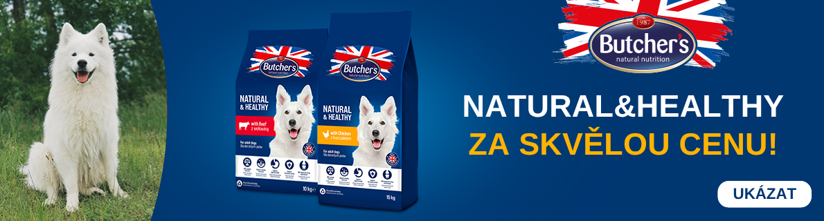 BUTCHER'S akce -15% na granule pro psy Natural&Healthy