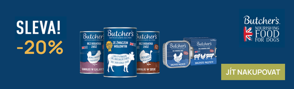 Akce BUTCHER'S – 20 % sleva na vybrané mokré krmivo pro psy
