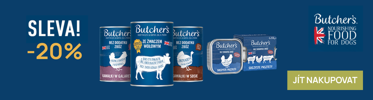 Akce BUTCHER'S – 20 % sleva na vybrané mokré krmivo pro psy