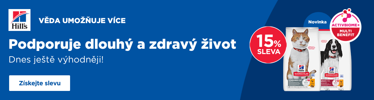 Akce HILL'S -15% na vybrané krmivo pro psy a kočky