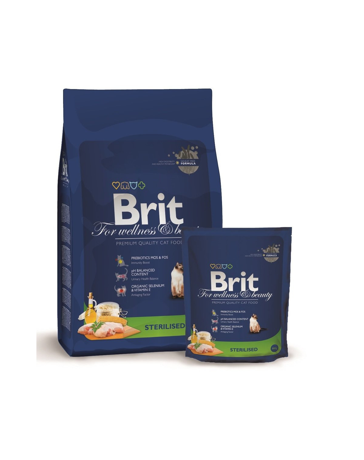 Krmiva pro kočky BRIT Premium Cat Sterilised 1.5kg - cena a recenze - BRIT