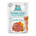 BRIT Cat Sterilized Fillets in Gravy with Healthy Rabbit 24 x 85 g
