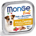MONGE Fruit Dog Paštika Kuře a maliny 100g