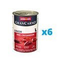 ANIMONDA Gran Carno Junior hovězí & krůtí srdce 6 x 800 g