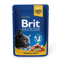 BRIT Premium Cat Adult Pouches with Salmon & Trout 24 x 100g