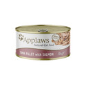 APPLAWS Cat Tin Tuna Fillet with Salmon in Broth 72 x 156 g