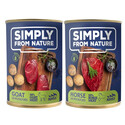 SIMPLY FROM NATURE Kozí maso a brambory + Koňské maso a brambory 400 g x 12ks