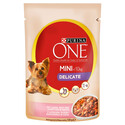 ONE Mini Delicate łosoś, ryż, marchewka w sosie 20 x 100 g dla psów wrażliwych ras małych