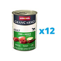 GranCarno zestaw z wołowiną, jeleniem i jabłkiem 12 x 400 g