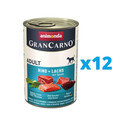 GranCarno zestaw z wołowiną, łososiem i szpinakiem 12 x 400 g