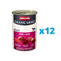 GranCarno zestaw z wołowiną i sercami 12 x 400 g