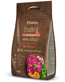 FITMIN Dog Purity Grain free adult mini beef 800 g