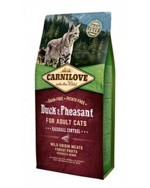 CARNILOVE Cat Duck&Pheasant Adult Hairball Control 6kg