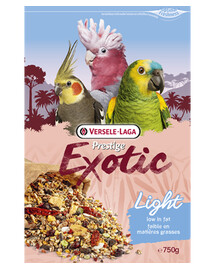 VERSELE-LAGA Exotic Light 750 g směs pro střední a velké papoušky s pufovanými obilkami