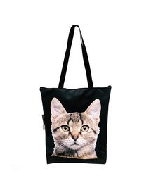 FERA Nákupní taška šedá kočka