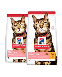HILL'S Science Plan Feline Dry Adult Light Chicken 2 x 10 kg