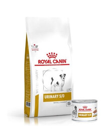 ROYAL CANIN Dog urinary S/O small 8 kg + konzervy Dog Urinary 12 x 200g