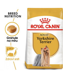 ROYAL CANIN Yorkshire Terrier Adult 7.5 kg  + kapsičky Yorkshire 12 x 85g