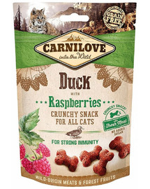 CARNILOVE Cat Crunchy Snack Duck with Raspberries 50 g