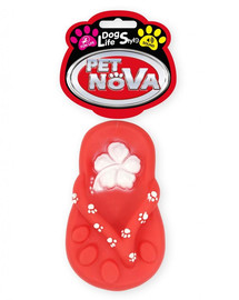 PET NOVA DOG LIFE STYLE Žabky „japonská“ psí hračka 15cm červená
