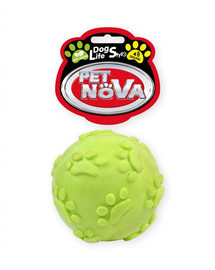 PET NOVA DOG LIFE STYLE 6cm žlutý míček s pískátkem