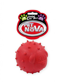 PET NOVA DOG LIFE STYLE Snack saw gumový míč 6,5 cm, červený