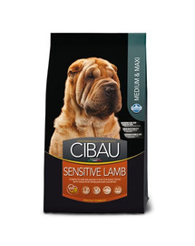 CIBAU Sensitive Lamb Medium & Maxi 12 kg + 2 kg ZDARMA