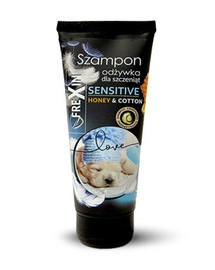 FREXIN Sensitive Šampón s kondicionérem pro štěňata Med & bavlna 220 g