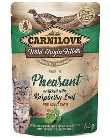 CARNILOVE Cat Pouch Pheasant & Raspberry Leaves 24 x 85g