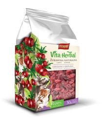 VITAPOL Vita Bylinná přírodní brusinka pro hlodavce a králíky 30 g