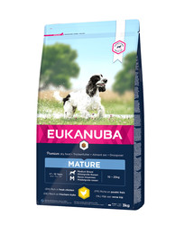 EUKANUBA Senior Medium Breeds Chicken bohatá na čerstvé kuřecí 3 kg