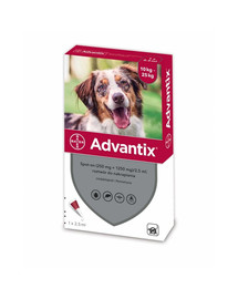 BAYER ADVANTIX Spot on pro psy od 10 kg do 25 kg 1x2,5ml