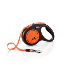 FLEXI Vodítko New Neon M Tape 5m oranžové