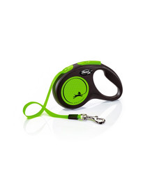 FLEXI Vodítko New Neon S Tape 5m zelené