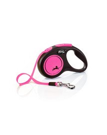 FLEXI Vodítko New Neon S Tape 5m růžové