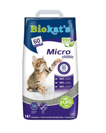 BIOKAT'S Micro Classic 14 l bentonitové stelivo pro kočky