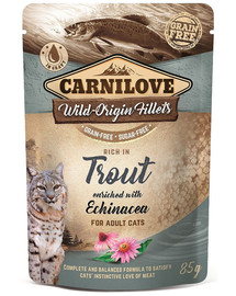 CARNILOVE Cat Pouch Rich in Trout with Echinacea 85 g