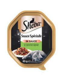 SHEBA Sauce Speciale s králíkem, kachnou a zeleninou 85g