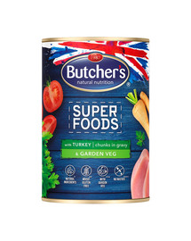 BUTCHER'S Super Foods 400g kousky v omáčce pro psy