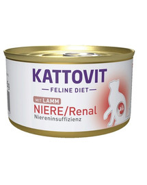 KATTOVIT Feline Diet Niere/Renal Jehněčí 85 g
