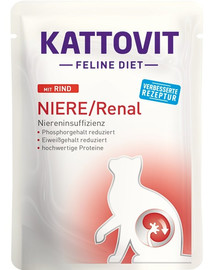 KATTOVIT Feline Diet Niere/Renal Hovězí 85 g