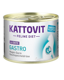 KATTOVIT Feline Diet Gastro Kachna 185 g