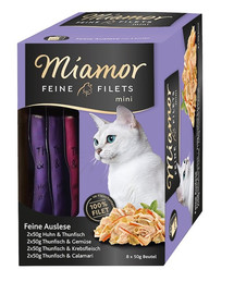 MIAMOR Feine Filets Mini Multibox  v želé 8 x 50 g kuřecí maso a tuňák