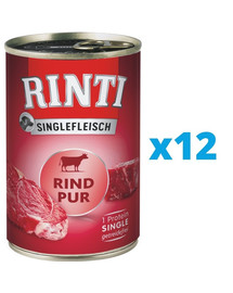 RINTI Singlefleisch Pure monoproteinové krmivo pro dospělé psy 12 x 800 g